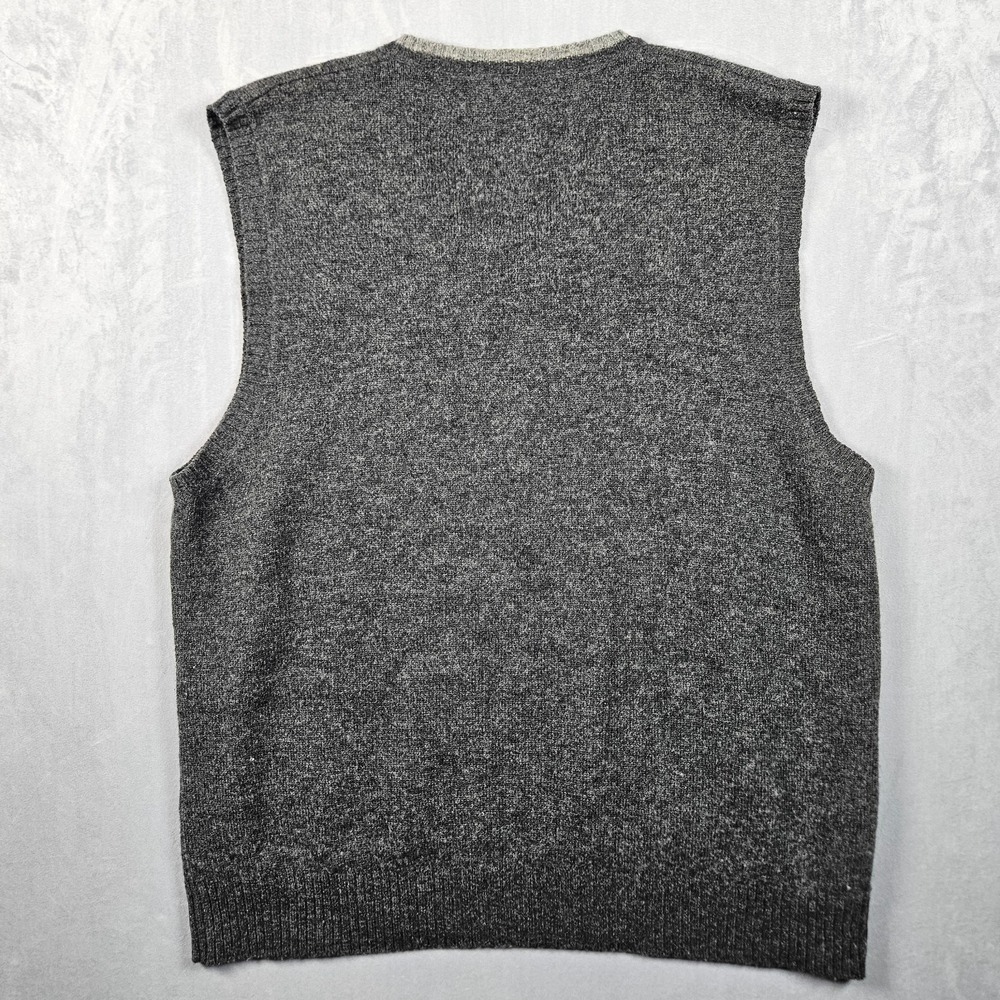 Vintage Tommy Hilfiger Sweater Vest Mens XL Gray Lambswool Gold Canyon Golf Y2K - Picture 2 of 7